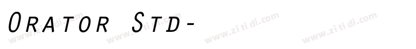 Orator Std字体转换